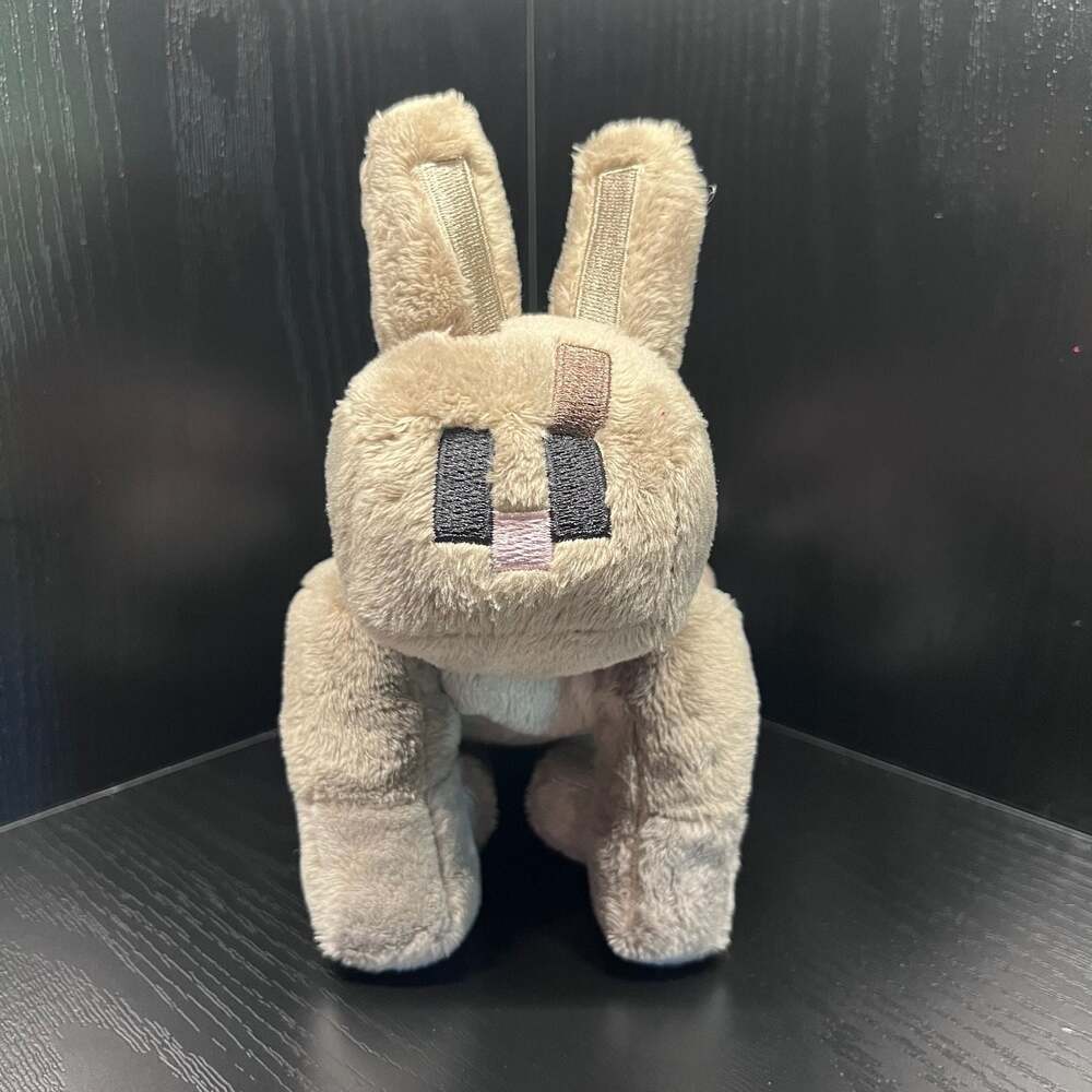 Minecraft Rabbit Bunny Plush JINX Mojang Stuffed Animal Gray White